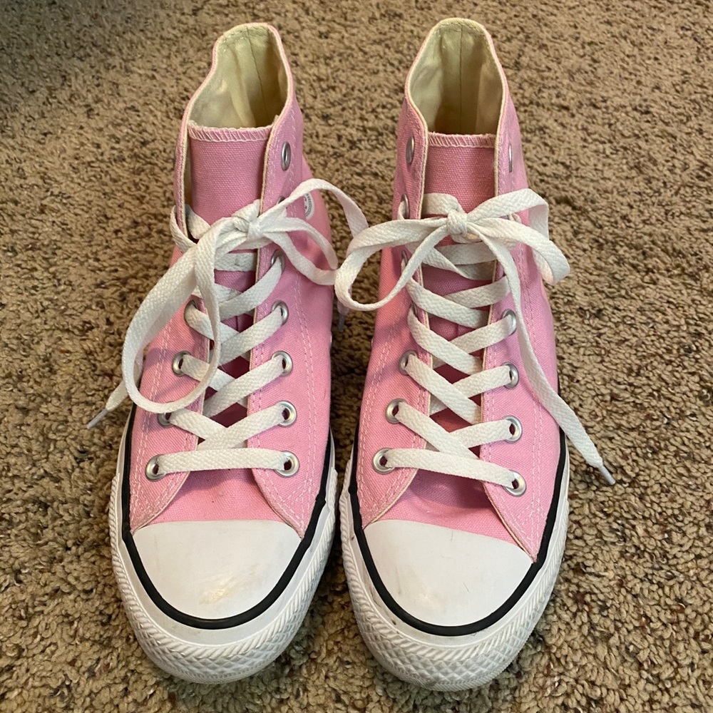 Baby Pink High Top Converse